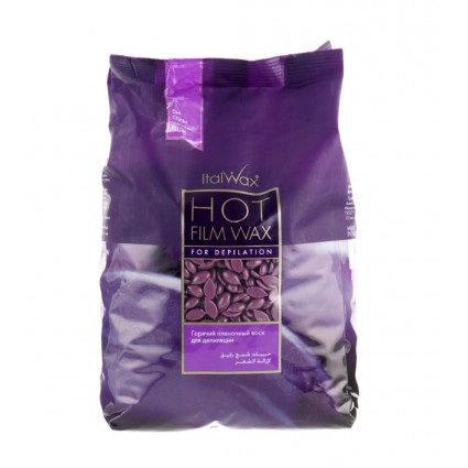 ItalWax Hot Film Wax Granules for Depilation - Plum, 1 kg